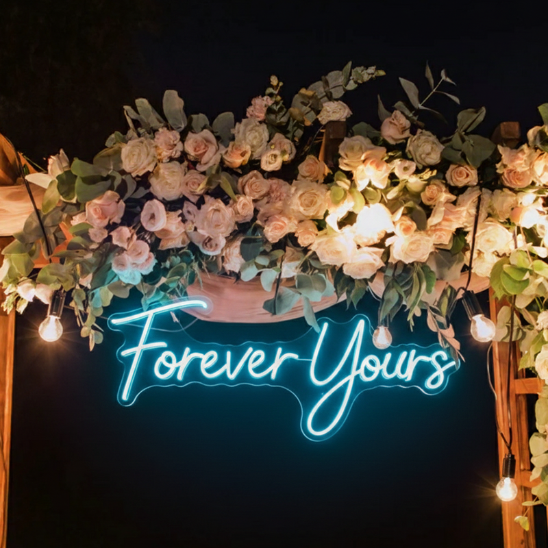 Custom Wedding Neon Sign – Personalized LED Neon Light for Mr & Mrs Wedding Decor | Moodsweave