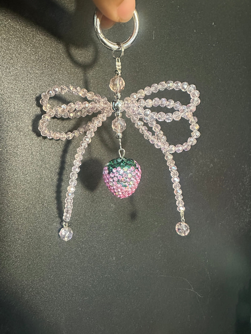Custom Crystal Charm Pendant – Personalized Phone Charm, Bag Charm, Keychain & Car Rearview Mirror Hanging Ornament | Elegant Handmade Crystal Accessory