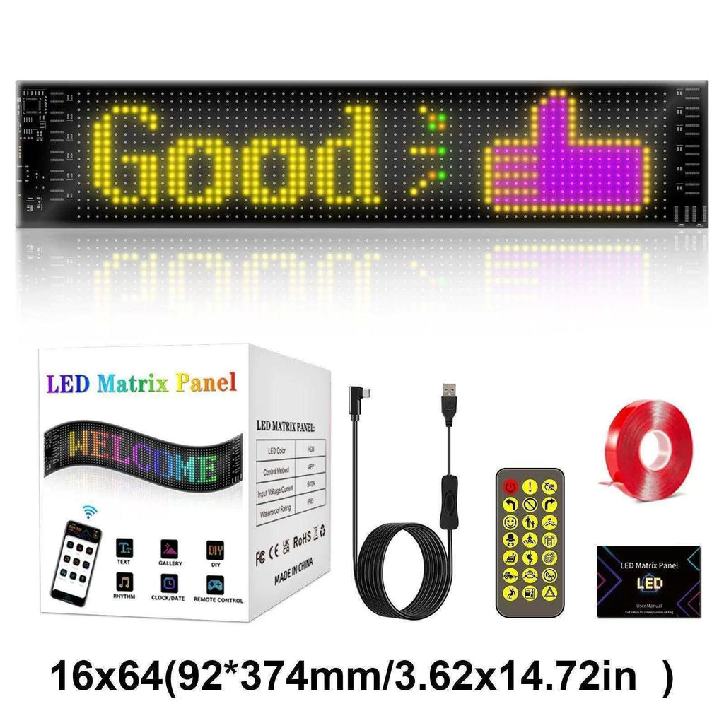 Devil Eyes LED Car Lights Flexible LED Car Sign Display – LED Car Window Screen, Waterproof RGB Scrolling Message Board for Cars, SUVs & Trucks MOODSWEAVE
