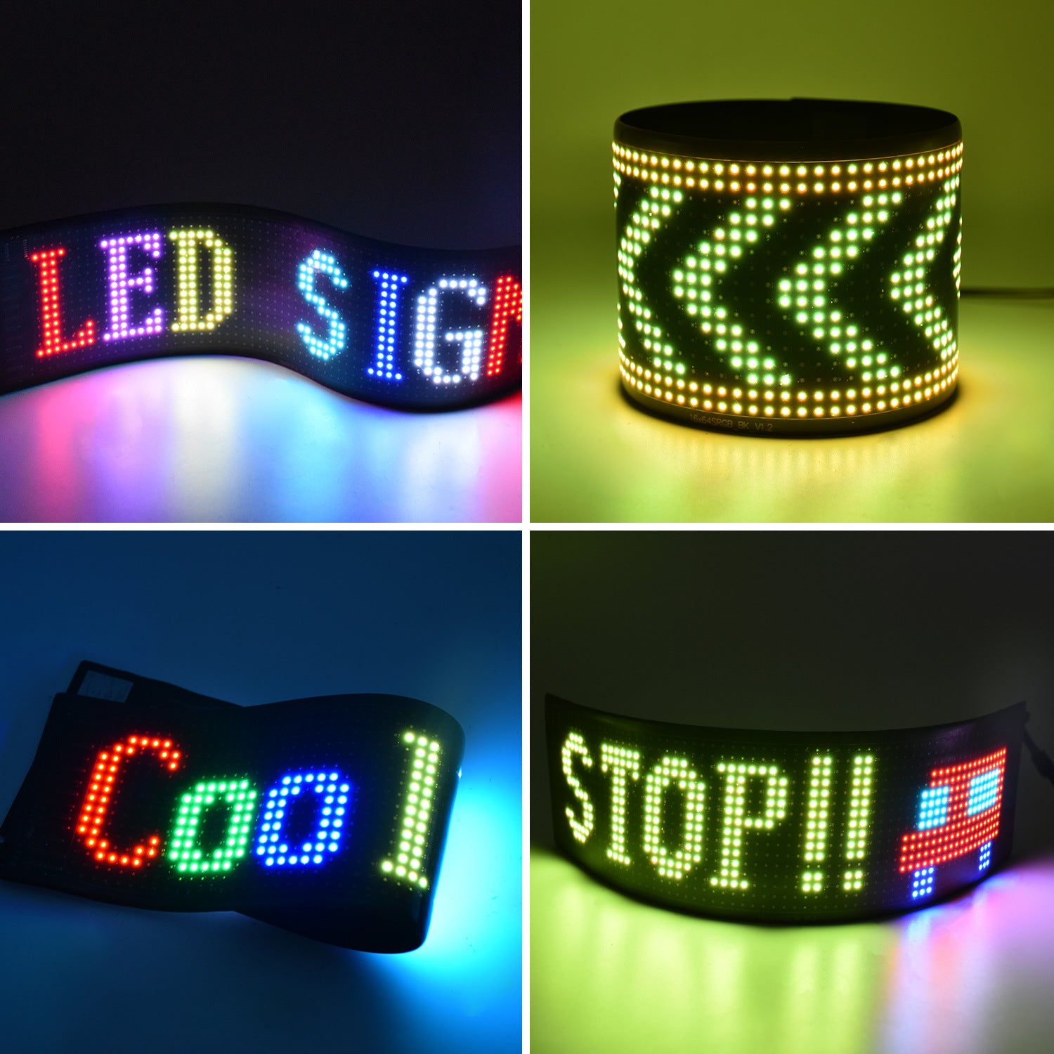 Flexible LED Car Sign Display – APP Controlled Bluetooth Programmable LED Car Window Screen, Waterproof RGB Scrolling Message Board for Cars, SUVs & Trucks MOODSWEAVE